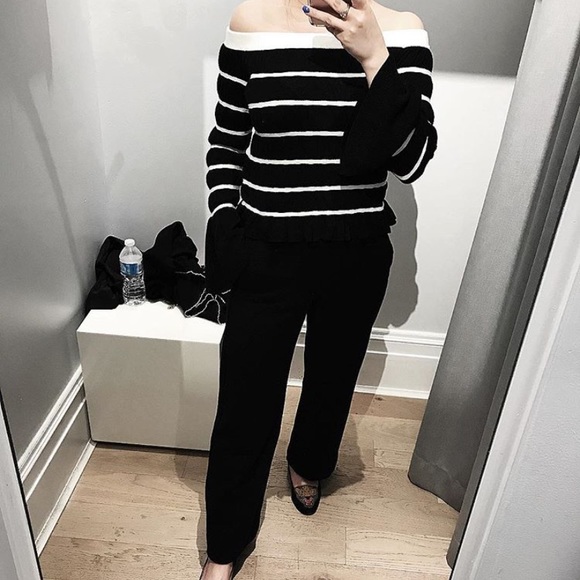 Weekend maxmara cream cotton ribbed culottes - Picture 2 of 2